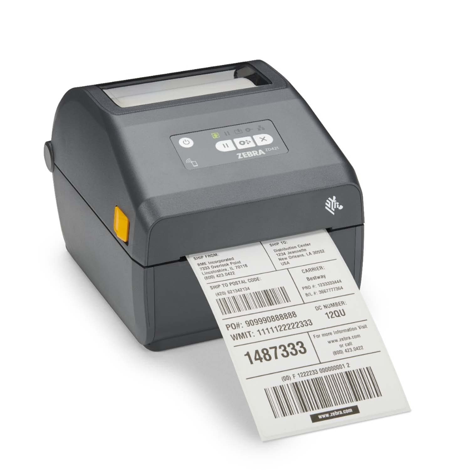 ZD421 Direct Thermal Printer - 203 dpi, USB, USB Host, Modular Connectivity Slot, BTLE5 - Suitable For Logistics, Manufacturing, Retail and Healthcare Applications