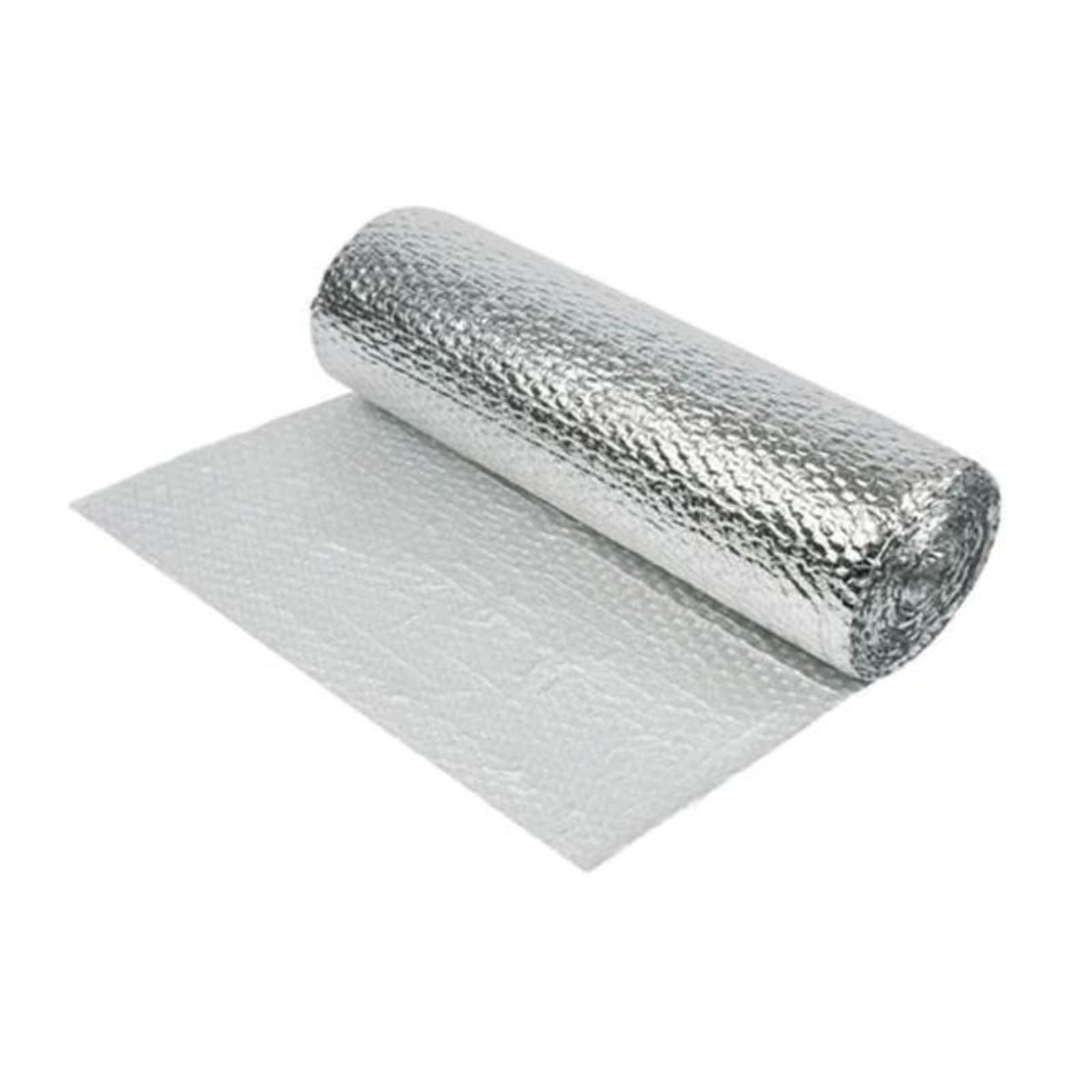 Yuzet 1.2m x 75m Silver Multi-Purpose Double Aluminium Bubble Insulation Foil. Loft, Wall, Home, Caravan, Attic, Garage, Roofs