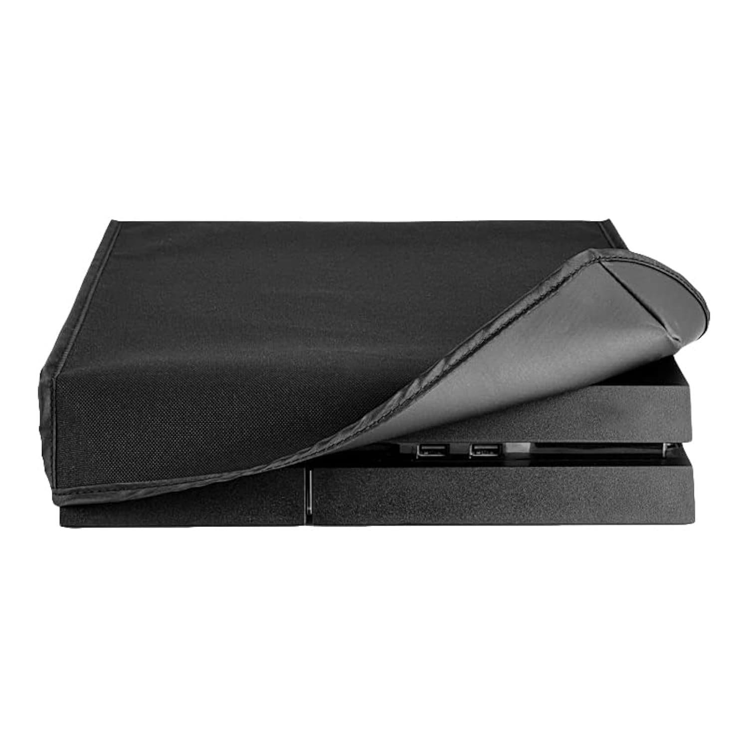 eXtremeRate Splash-proof Bag for PS4 Console Nylon Cover Dust Protection Sleeve Case Accessory Cover for PS4 Console (Black)