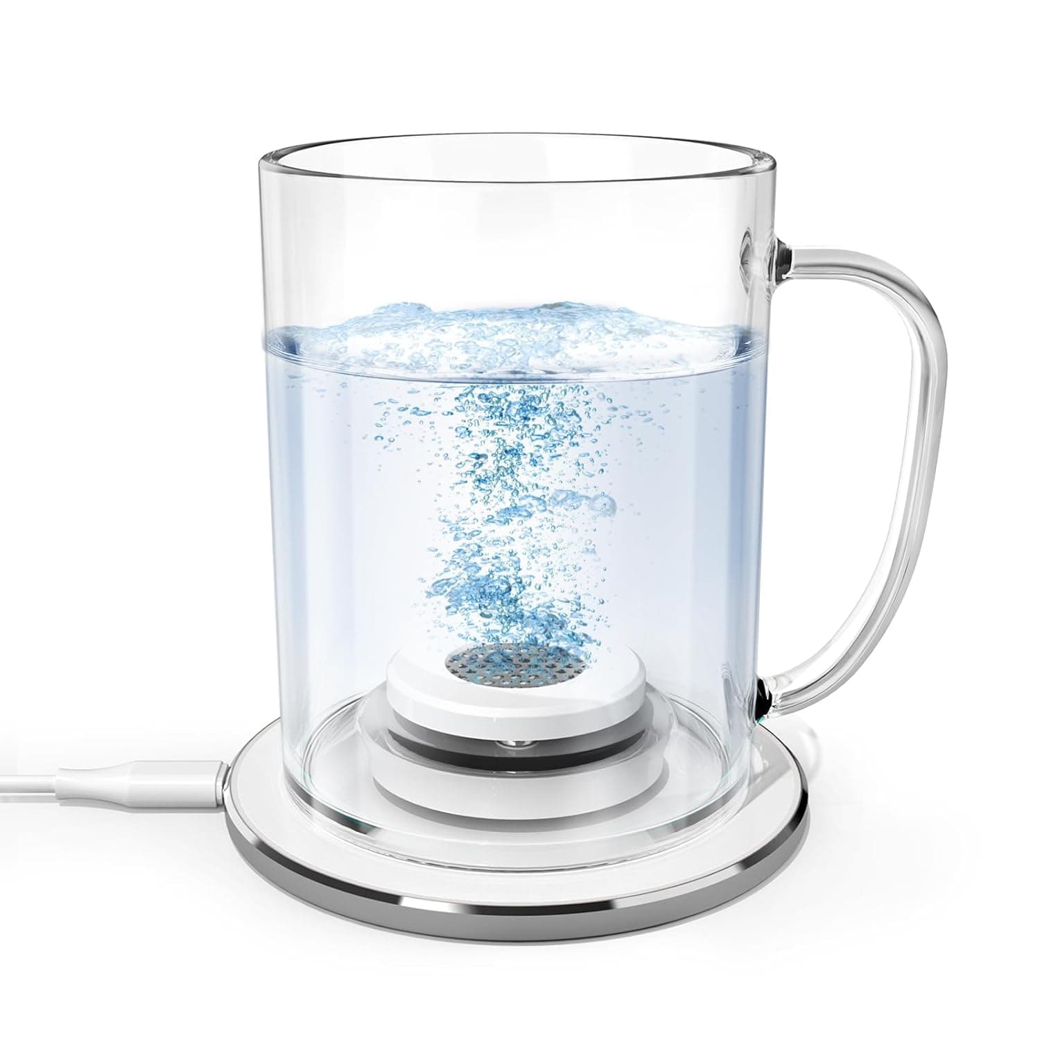 Hydrogen Water Cup, Rich-Hydrogen Water Ionizer Cup, with SPE and PEM Concentrator Technology, Hydrogen Water Generator, Balanced PH Water for Office, Travel, Exercise, Gift for Love