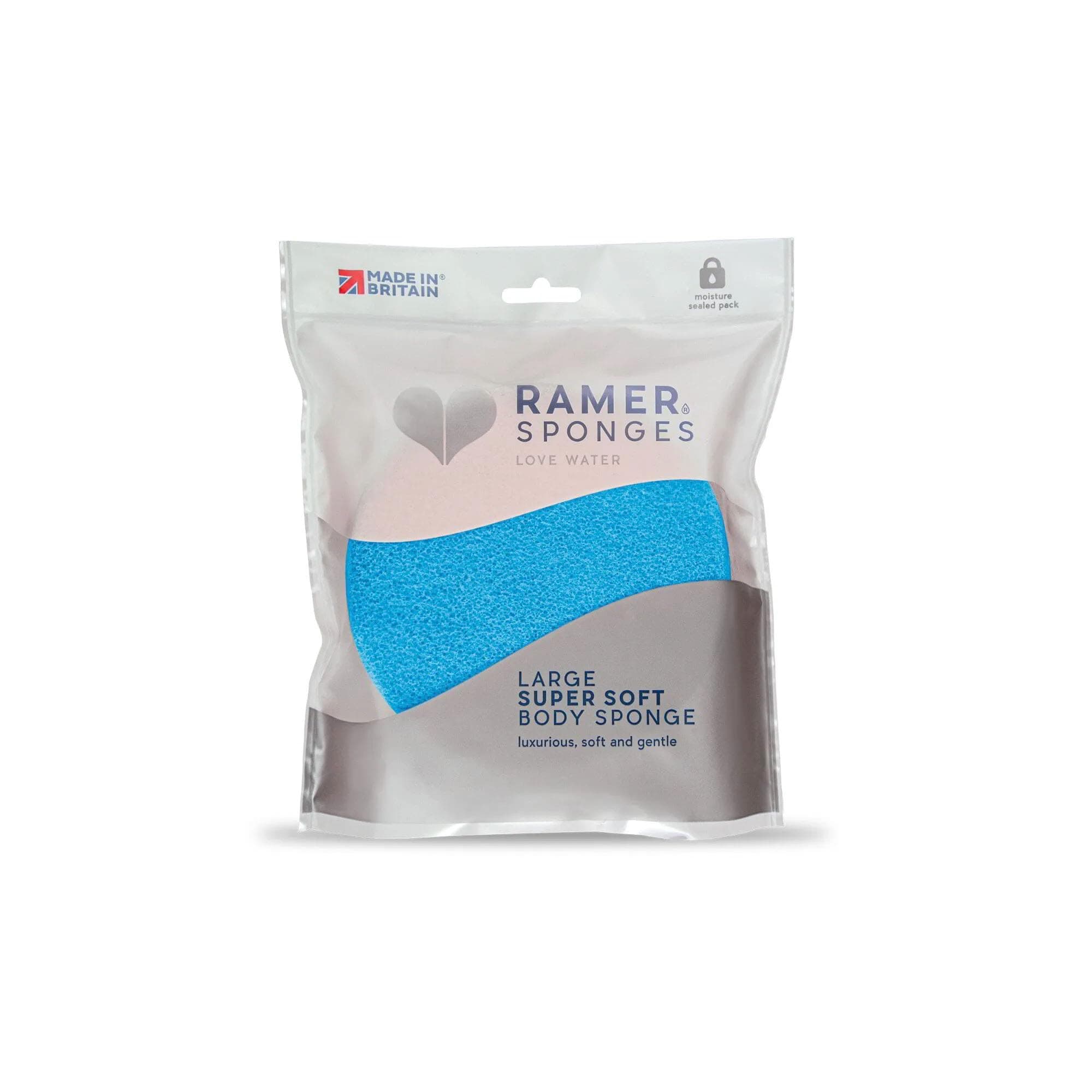 Ramer Bath Sponge - SUPER SOFT BODY SPONGE LARGE (BLUE)