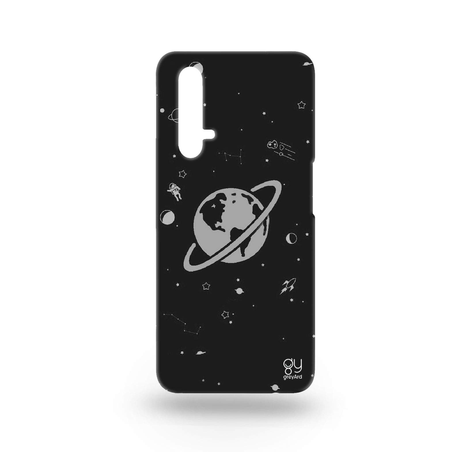 GreyArd Grey Space Wallpaper Dark Printed Hard Back Cover Case Compatible forRealme X3 (Multi-Coloured)