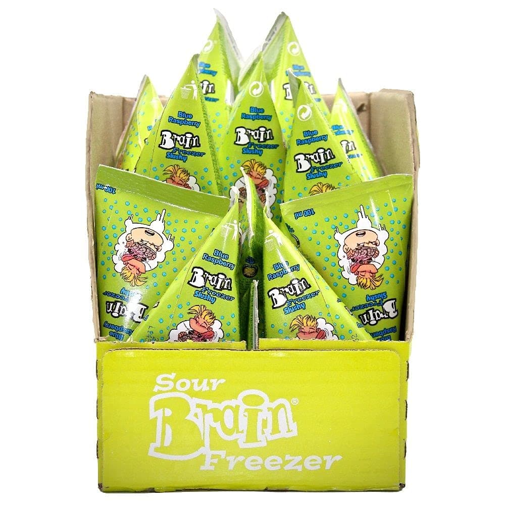 Brain Licker Sour Blue Raspberry Freezer Slushy, 100ml, (24 pack)