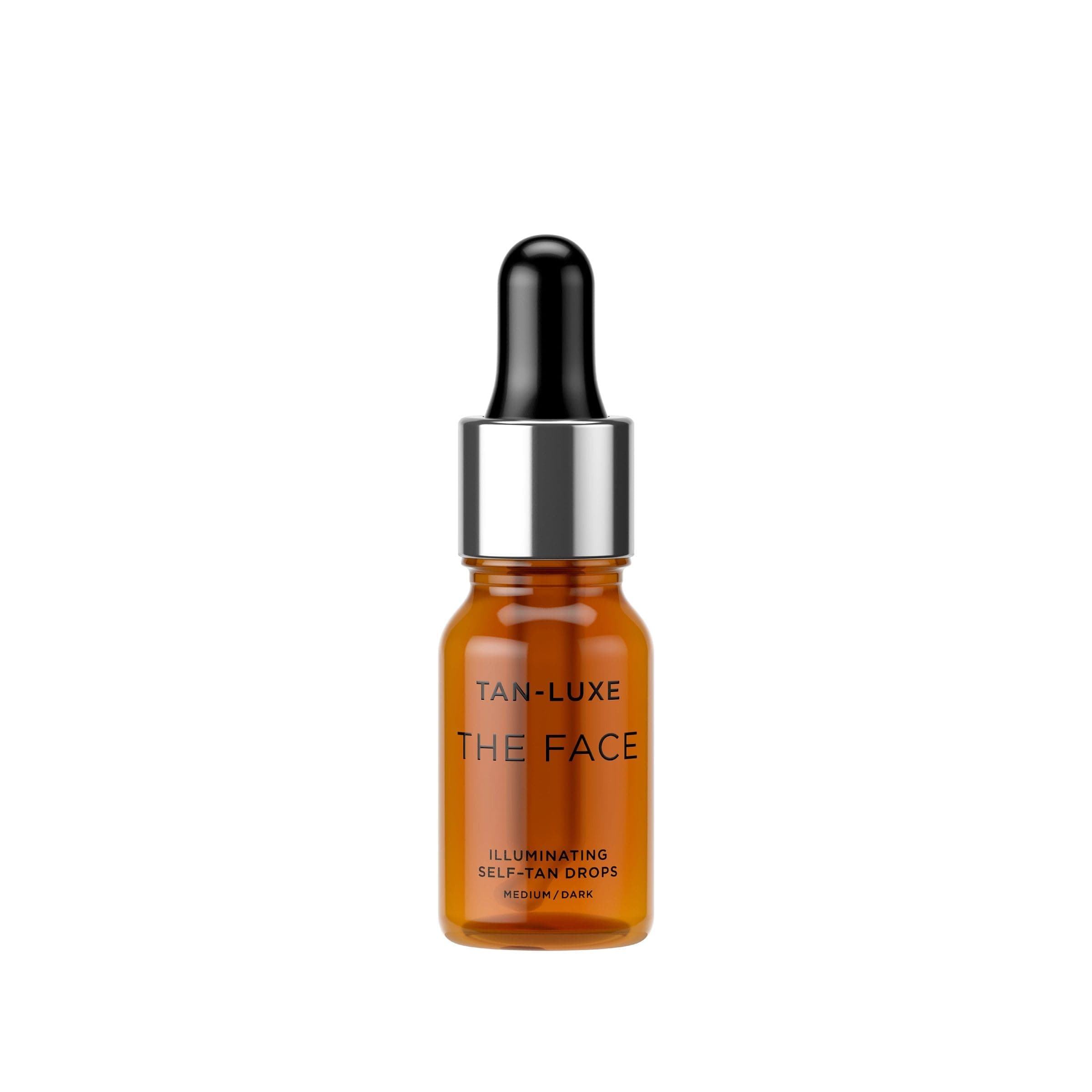 Tan Luxe THE FACE Self Tan Drops, Medium/Dark (10 ml) Add Tanning Drops to Skin Care for Custom Face Tan, Cruelty Free & Vegan