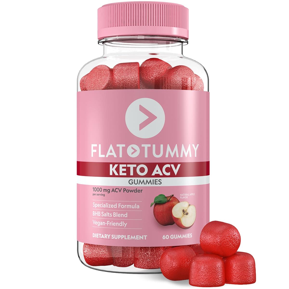 Keto ACV Gummies, 60 Count – Specialized Formula, Post GLP-1 Keto Supplement, Vegan-Friendly, Non-GMO - Apple Cider Vinegar Gummies, BHB Salts, Beet and Pomegranate Superfood Powders