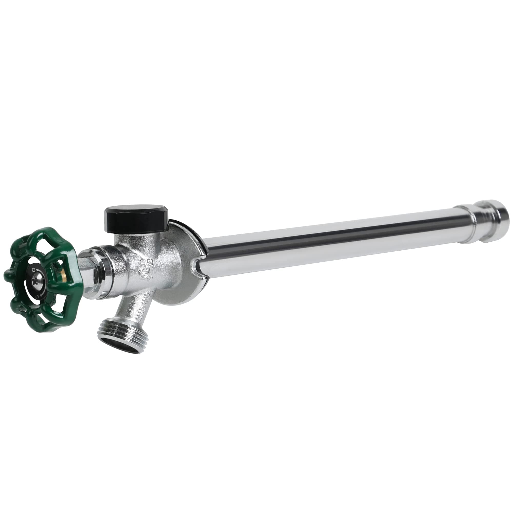 STYDDI 1/2 Inch Push-to-Connect x 3/4 Inch MHT Brass Anti-Siphon Frost Free Sillcock Valve, Outdoor Faucet Competialbe with 1/2-Inch Copper, PEX, CPVC Pipe, 12-Inch Long