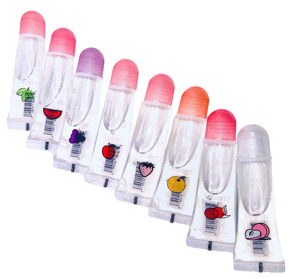 Fruit Flavored Crystal Honey Lip Gloss 6 Piece Set