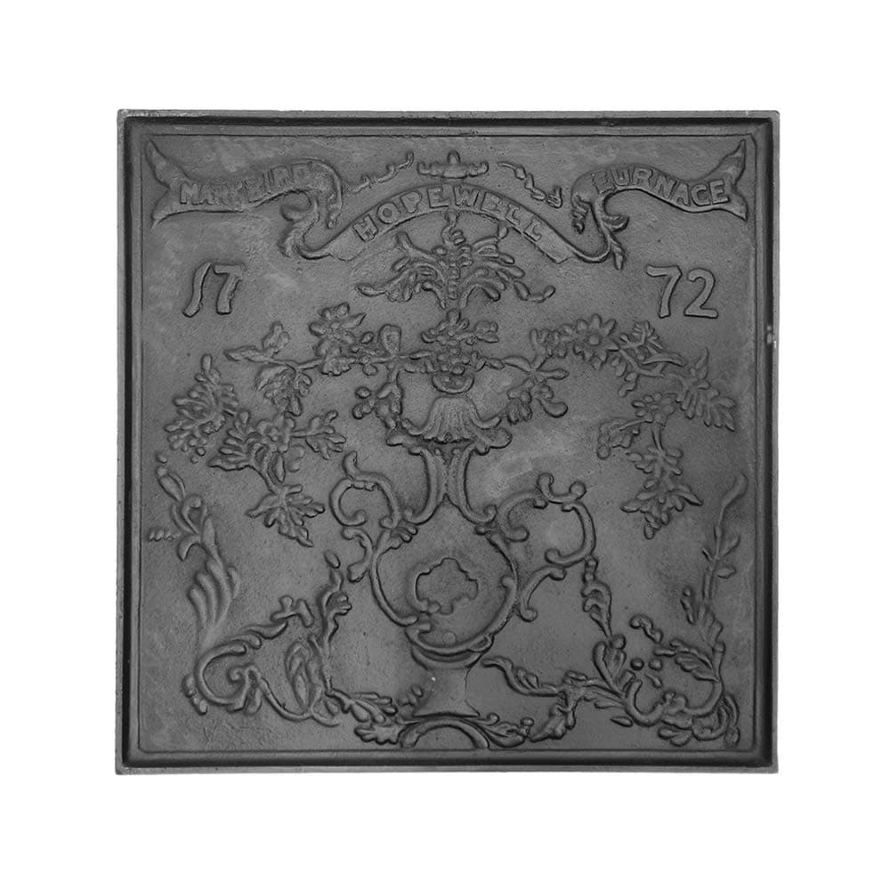 Minuteman International Cast Iron Fireplace Fireback, Black