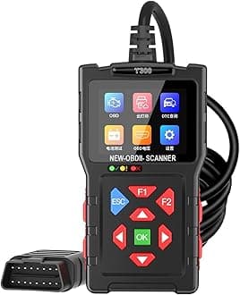 OBD2 Scanner Car Diagnostic Tool, Code Reader for All OBD II Cars & Trucks, Automotive Scanner, Check Engine Light, Scan Tool elm327reader (T300,BlackRed)