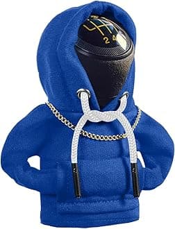 Yajeea Car Shift Knob Hoodie, Funny Gear Shift Knob Shirt Sweater, Winter Warm Shift Knob Cover Sweater Shirt, Automotive Interior Novelty Accessories Decorations, Universal Fit Knob Cover Gift (Blue)