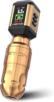 Ambition Lutin Wireless Tattoo Gun Machine with Straight Drive Bar 2200mAh Korall Tattoo Power Supply 4.0mm Stroke for Professional Artists