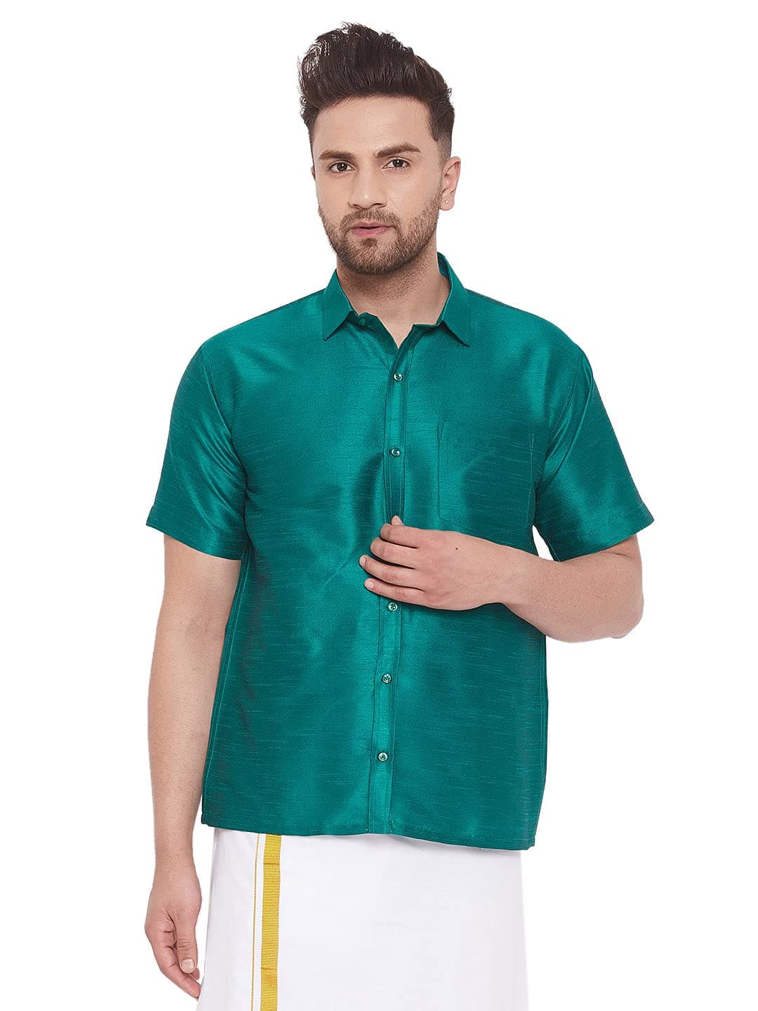 Men VASMSH002BU Ethnic Shirt