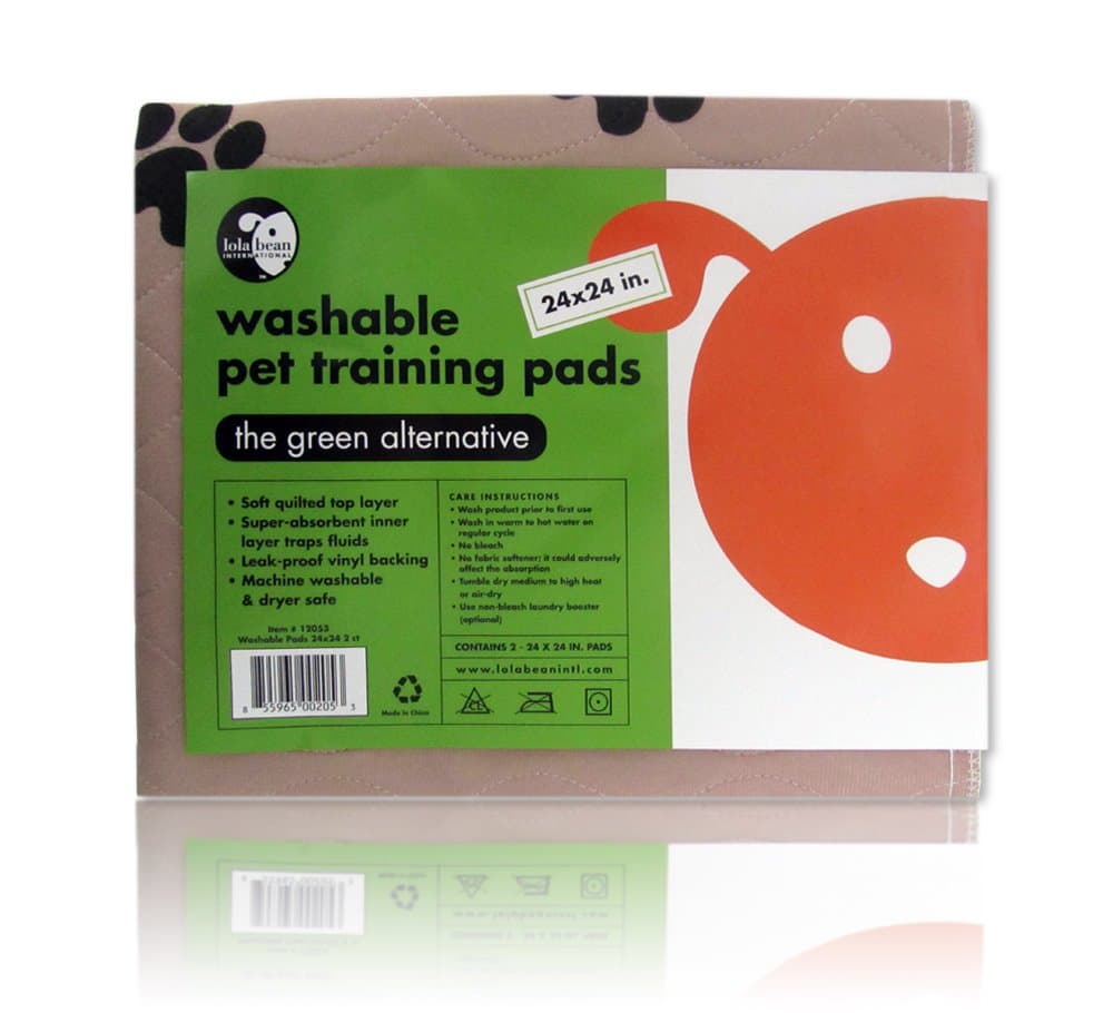 18-Inch by 20-Inch Washable Pet Training Pads, 2-Pack