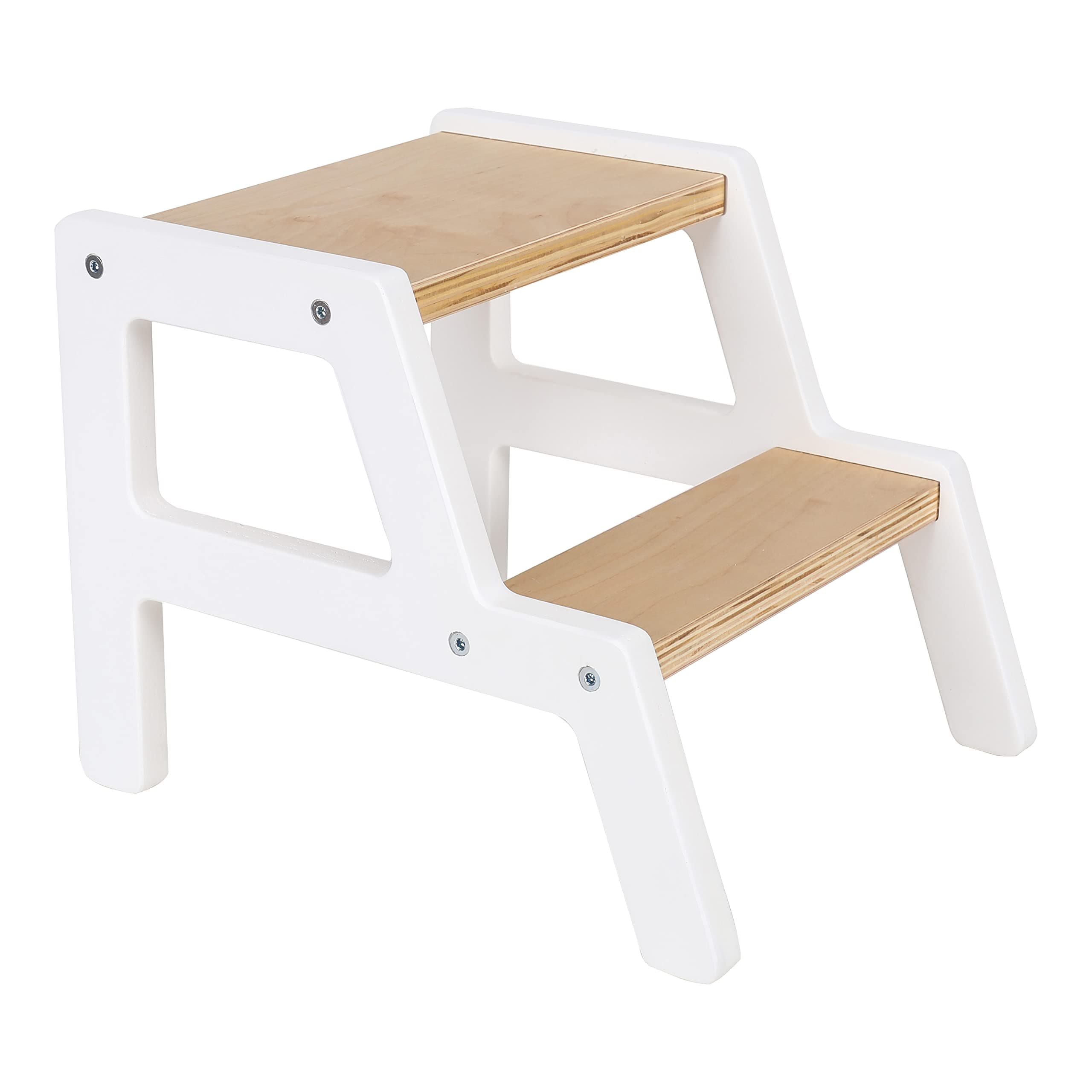 ARTAWEINToddler Kitchen Step Stool White Helper Standing Tower with Anti-Slip Protection for Kids Kitchen Counter Learning (Small, White)