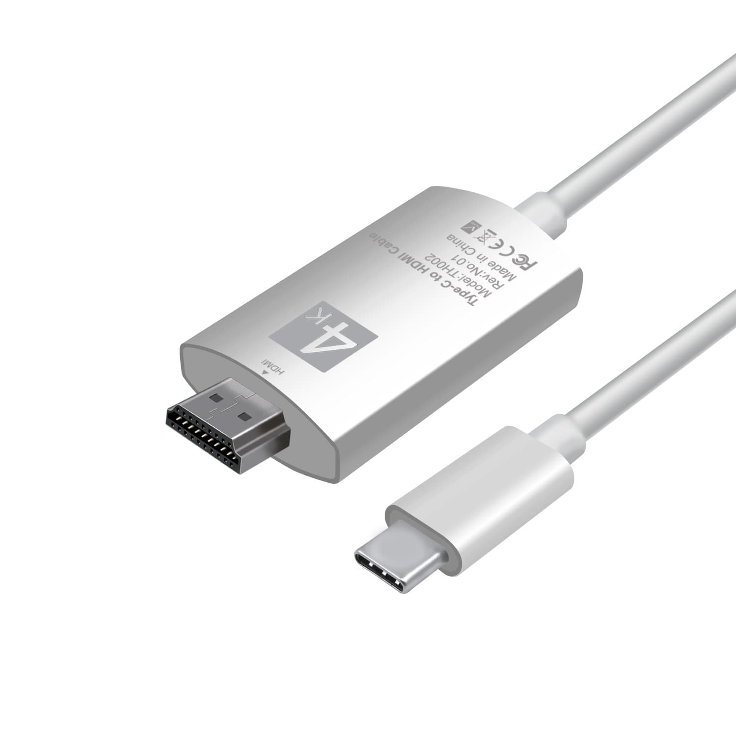 sendcool USB C to HDMI Cable(4K@60Hz), 6.6ft/2.0M USB Type C to HDTV Cable (Thunderbolt 3 Compatible)