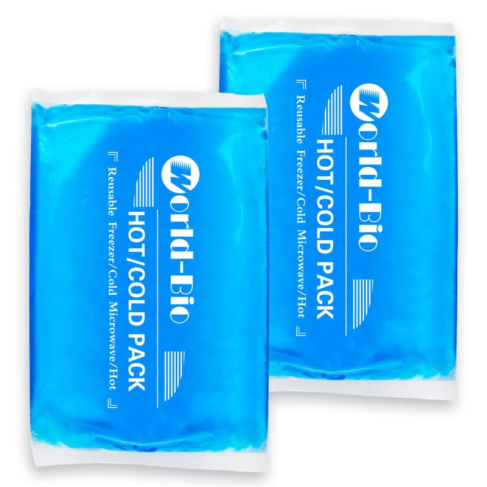 Soft Ice Packs Reusable 2 Pack, Hot and Cold Gel Ice Packs for Injuries, Headaches, Joint Pain Relief, Comfort Ice Gel Pack Flexible Therapy on Neck, Ankle, Knee, Leg, Shoulder, Elbow, Wrist, Feet