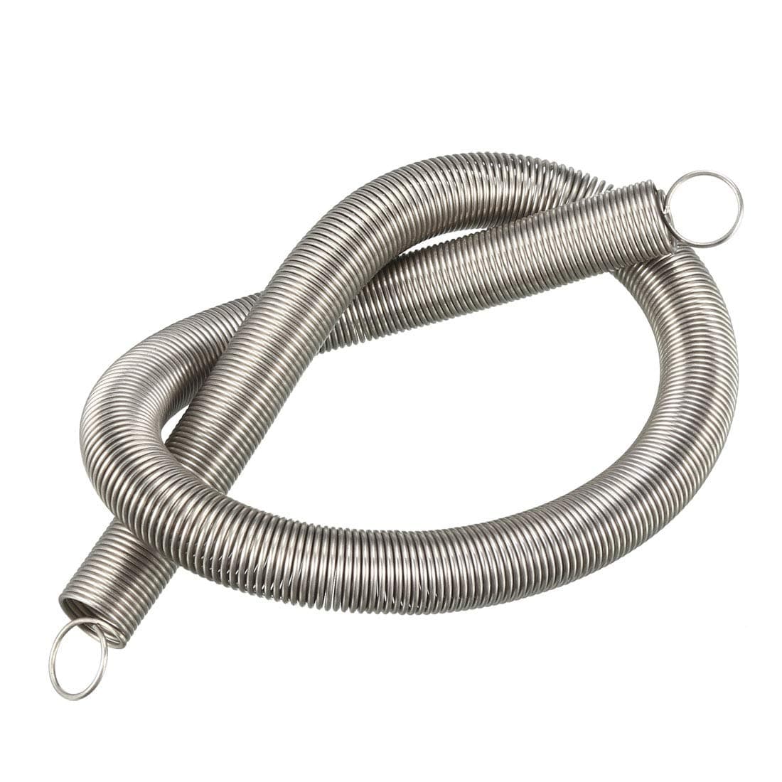 uxcell Extended Tension Spring Wire Diameter 0.031", OD 0.39", Free Length 11.81" Stainless Steel Small Dual Hook Tension Spring for Machinery Construction Industrial