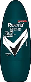 REXONA MEN Antiperspirant Deodorant Roll On, 72 hour sweat & odor protection*, Antibacterial + Invisible, with MotionSense technology, 50ml