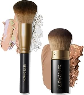 - Blending Beauties Two-Piece Makeup Brush Gift Set for Powders and Foundation