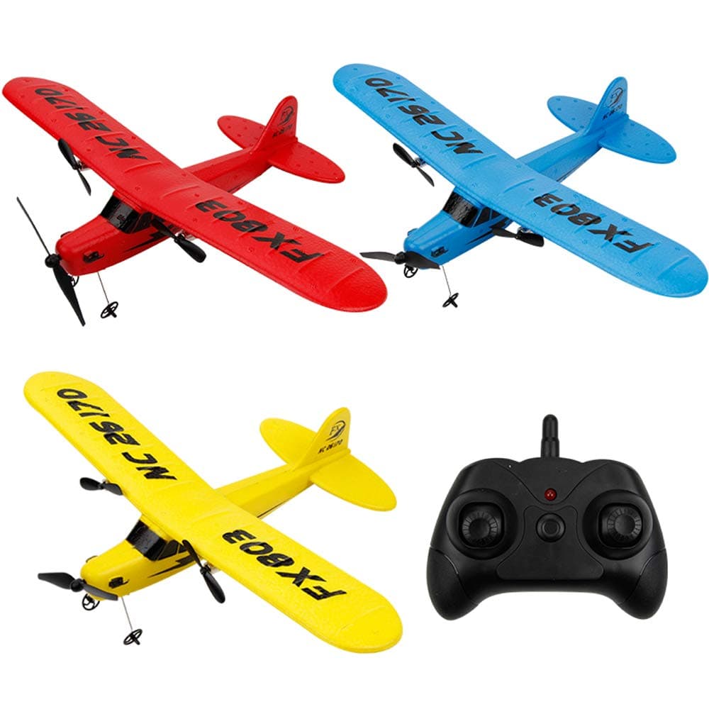 RC Airplane 2.4GHz Remote Control Airplane with 6-Axis Gyro Easy to Fly Birthday for Beginner Kids Boys (Red)