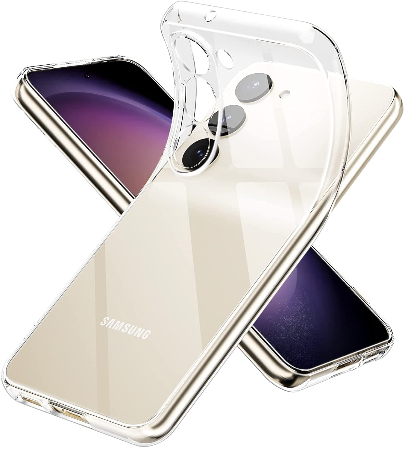 TR4U - Crystal Clear Case Designed for Samsung Galaxy S23 Plus - 2023/ Soft and Slim/Full Body Protection/Camera Guard Protection (S23 Plus 6.6")