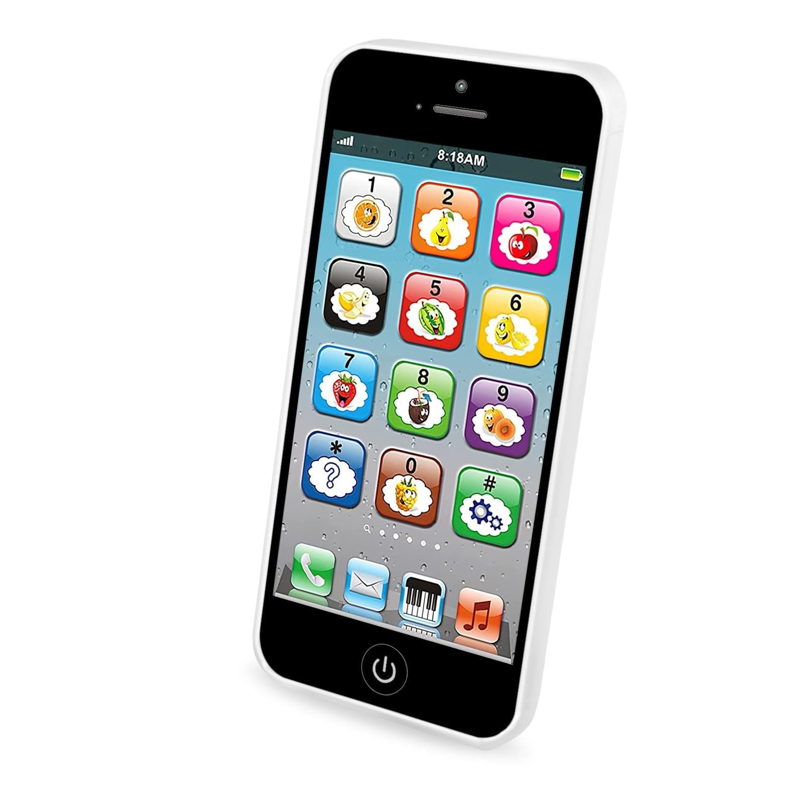 Toy Learning Play Cell Phone with 8 Functions and Dazzling Lights Interactive Toy for Toddler Baby Kids Boys Girls