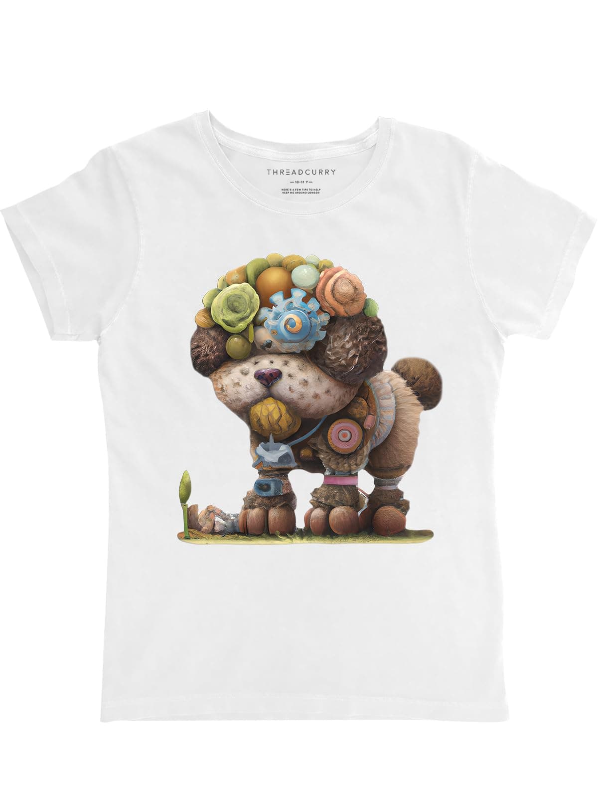 THREADCURRY Comic Cotton Graphic Printed Tshirt for Girls