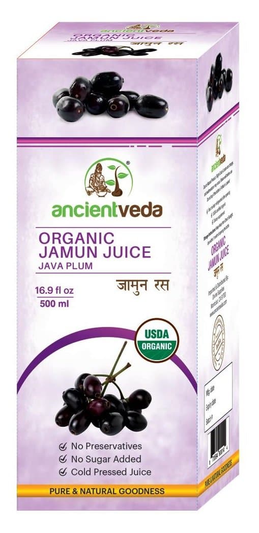 Organic Jamun Juice(Java Plum Juice) USDA Certified Organic 500ml - Ancient Veda …