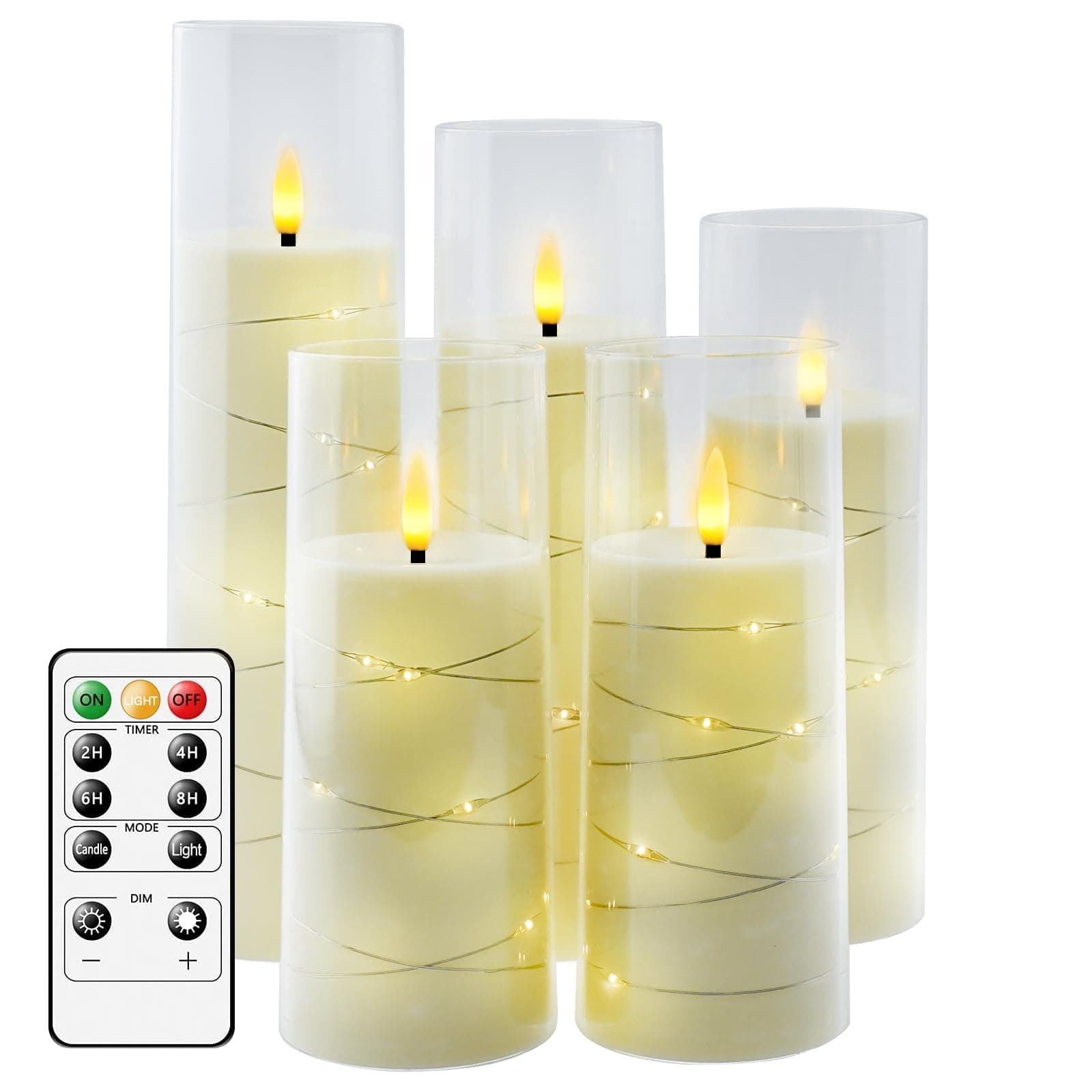 Ivory Flickering Flameless Candles