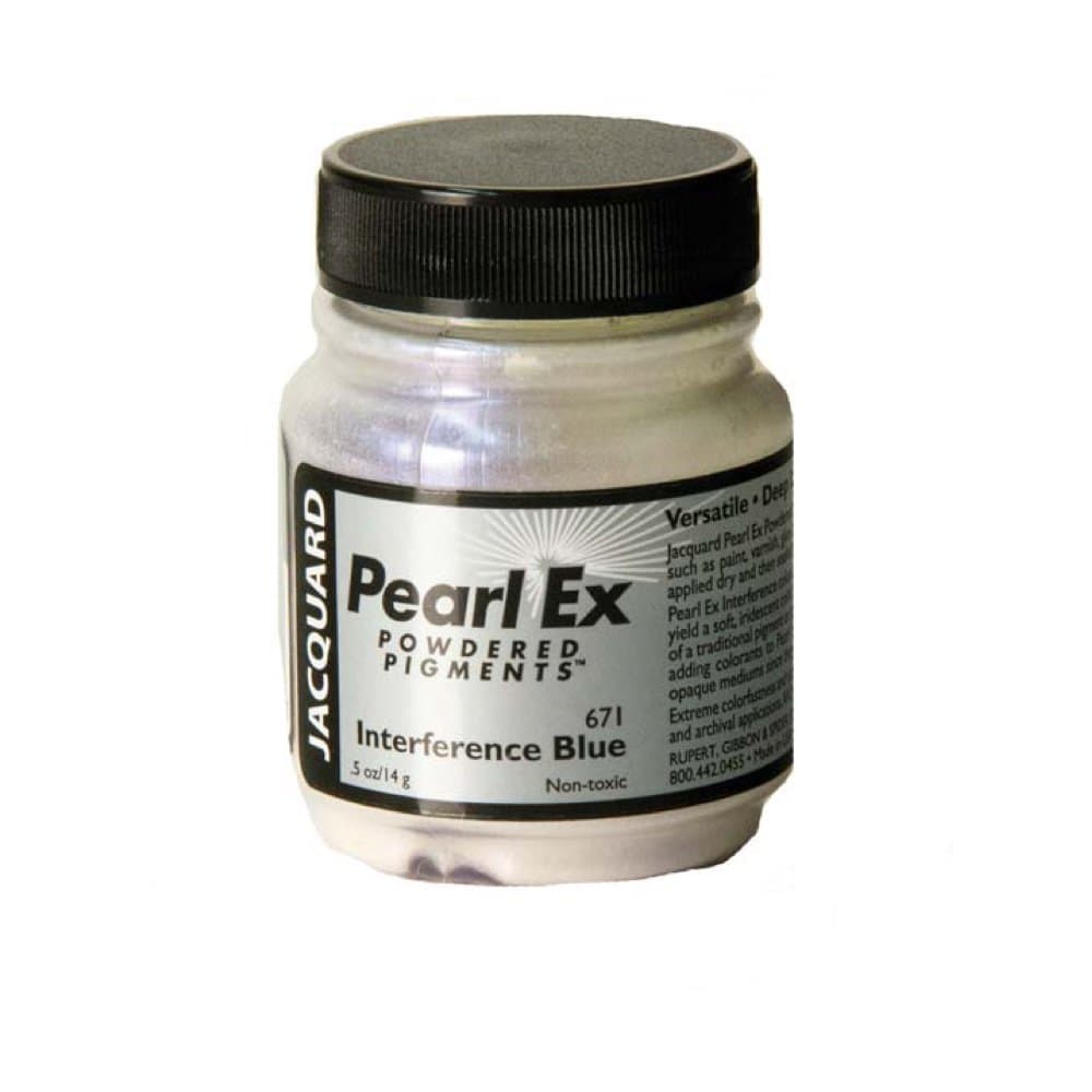 Jacquard Pearl Ex Powdered Pigment, Interference Blue Mica for Epoxy Resin, Craft Projects, Polymer Clay Art, Shimmer Colourant with Luminous Shift Effect, 14g (0.5 oz)