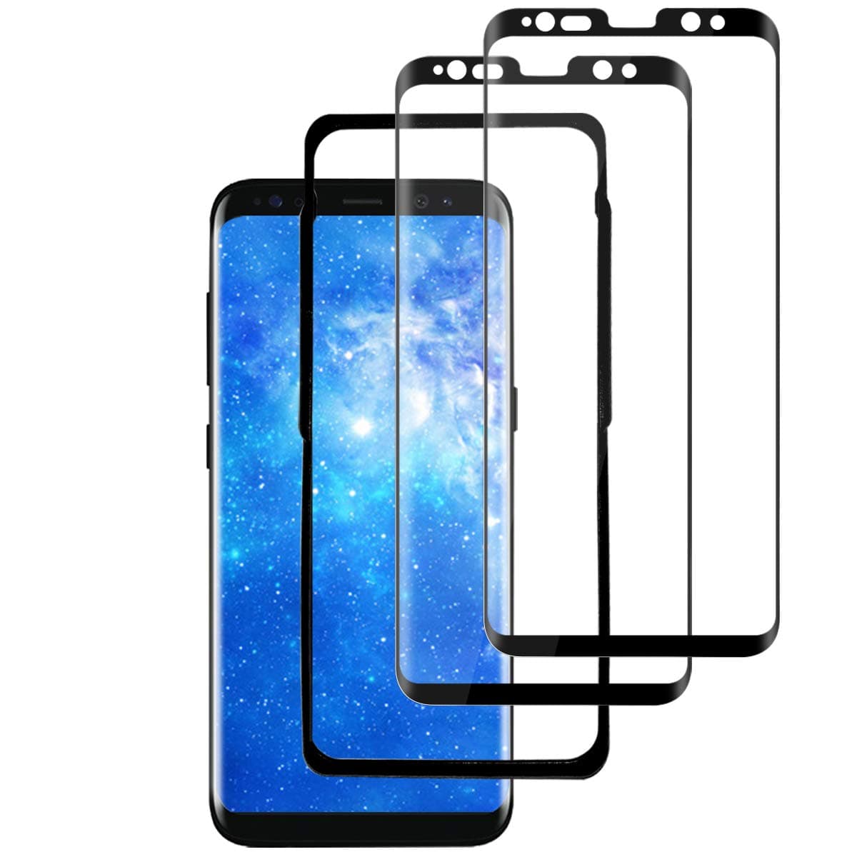 Screen Protector for Samsung Galaxy S8 [2Pack], S8 Tempered Glass [3D Curved][Case Friendly][Alignment Frame] Easy Installation Screen Protective Film