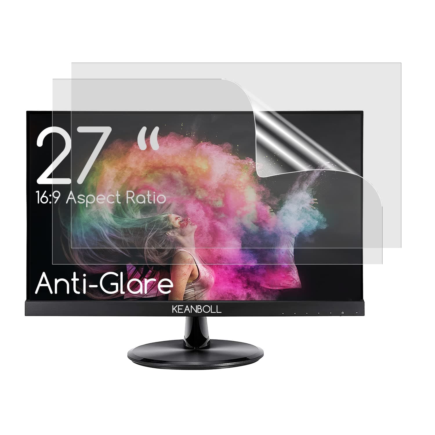 2 PCS 27" Anti Glare Screen Protector for 27 Inch 16:9 Widescreen Desktop Monitor, Matte Screen Filter for Sceptre/LG/Dell/HP/Acer/ViewSonic/ASUS/Aoc/Samsung,Eye Protection & Anti Scratch film