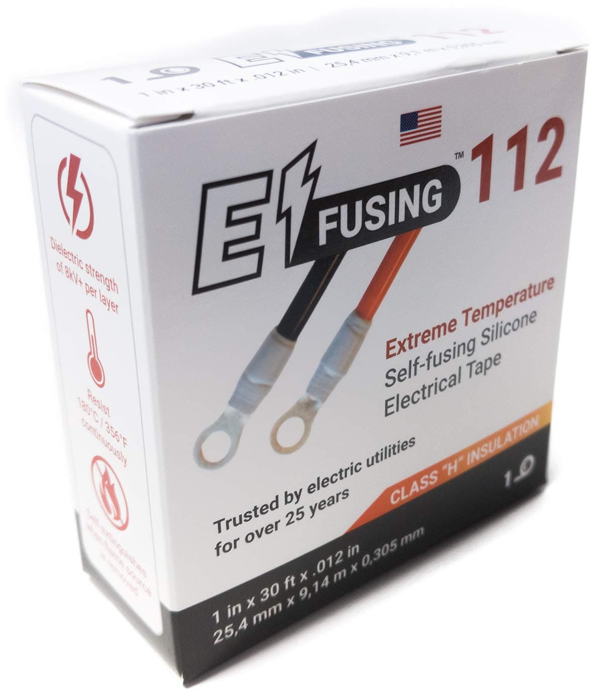 112 - Flame Resistant High Temperature Silicone Electrical Insulation Tape 1 in x 30 ft