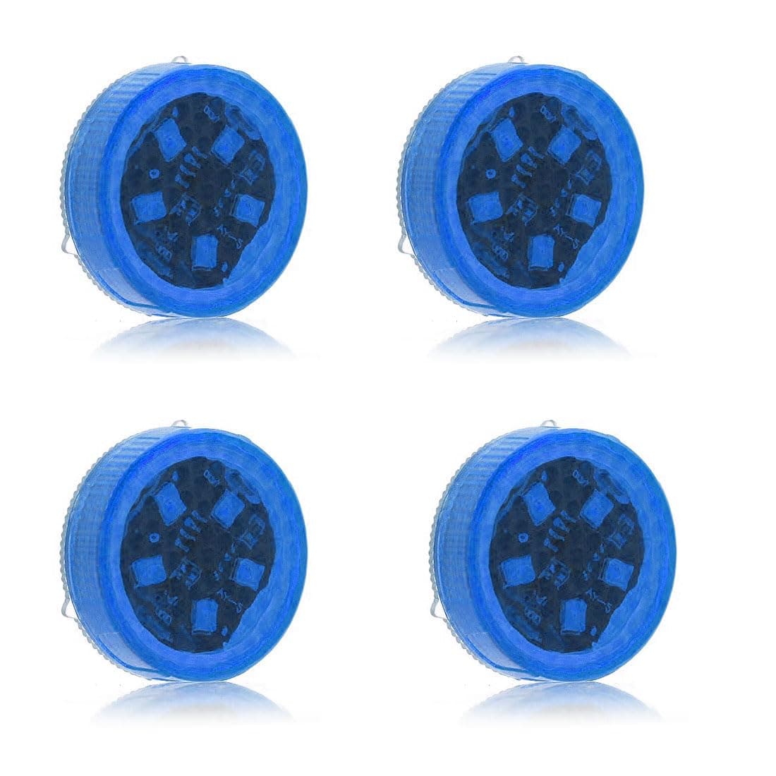Botepon 4PCS Universal Wireless Car Door LED Warning Light, Safety Light, Strobe Lights for Anti rear-end Collision (Blue)