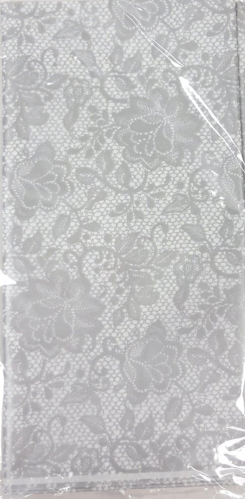 54" x 108" Wedding Style Disposable Plastic Table Cover Tablecloth Silver USA Made Umart