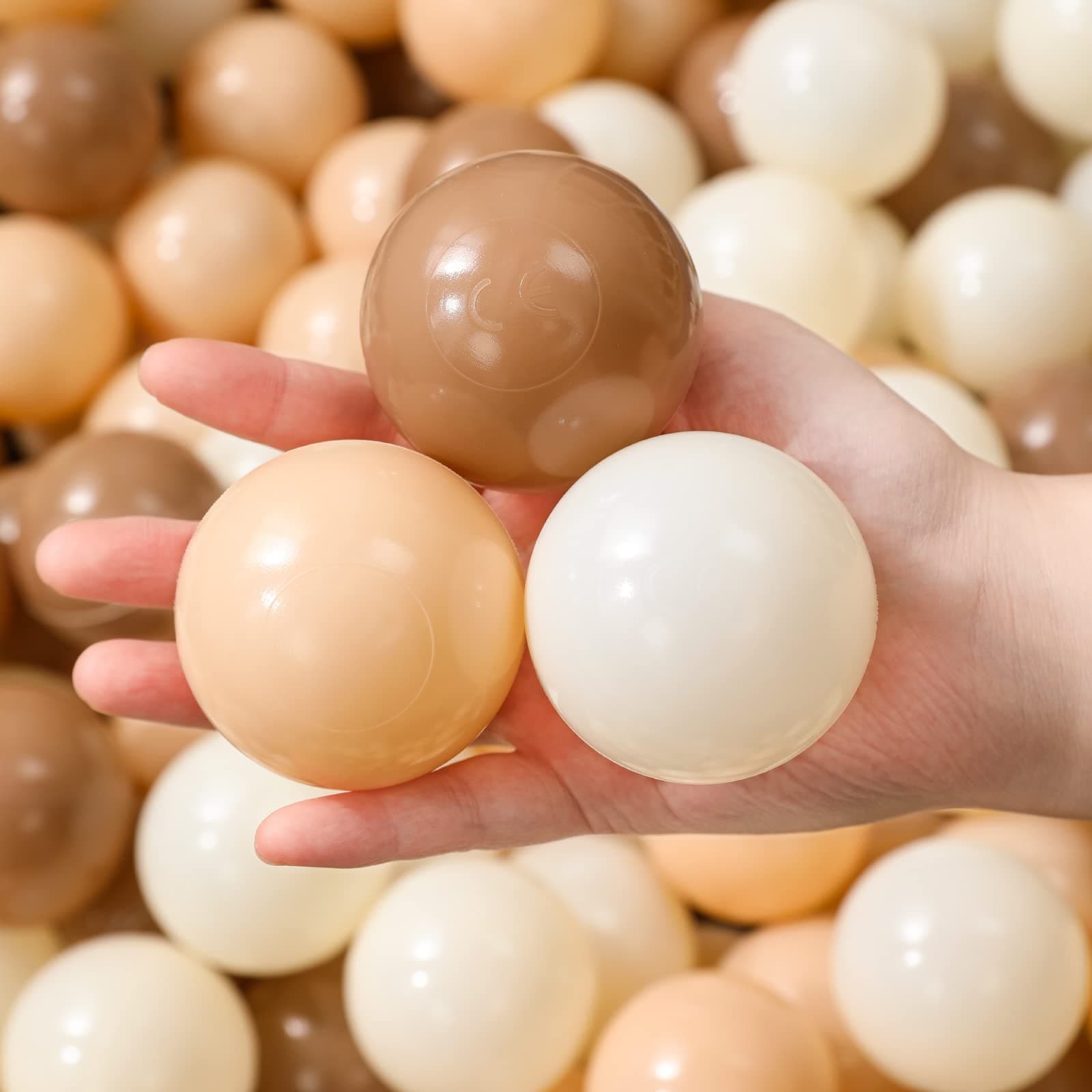 TRENDPLAY Plastic Balls for Ball Pits 2.2 Inch, Pack of 50 100 200 500 Hollow Balls, Perfect for Toddler Baby Pools,Party,Festival Decoration