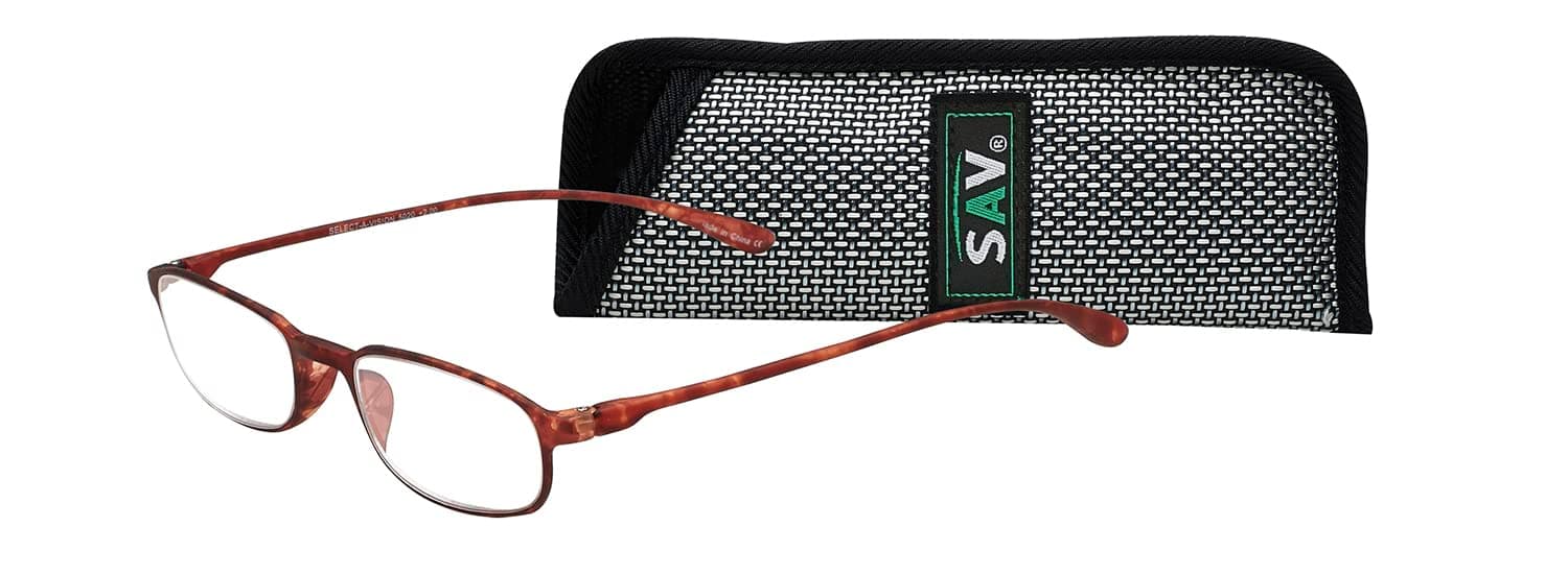 SAV Flex 2 E5020 Slim Oval Super Flexible Reading Glasses - Durable, Lightweight Readers