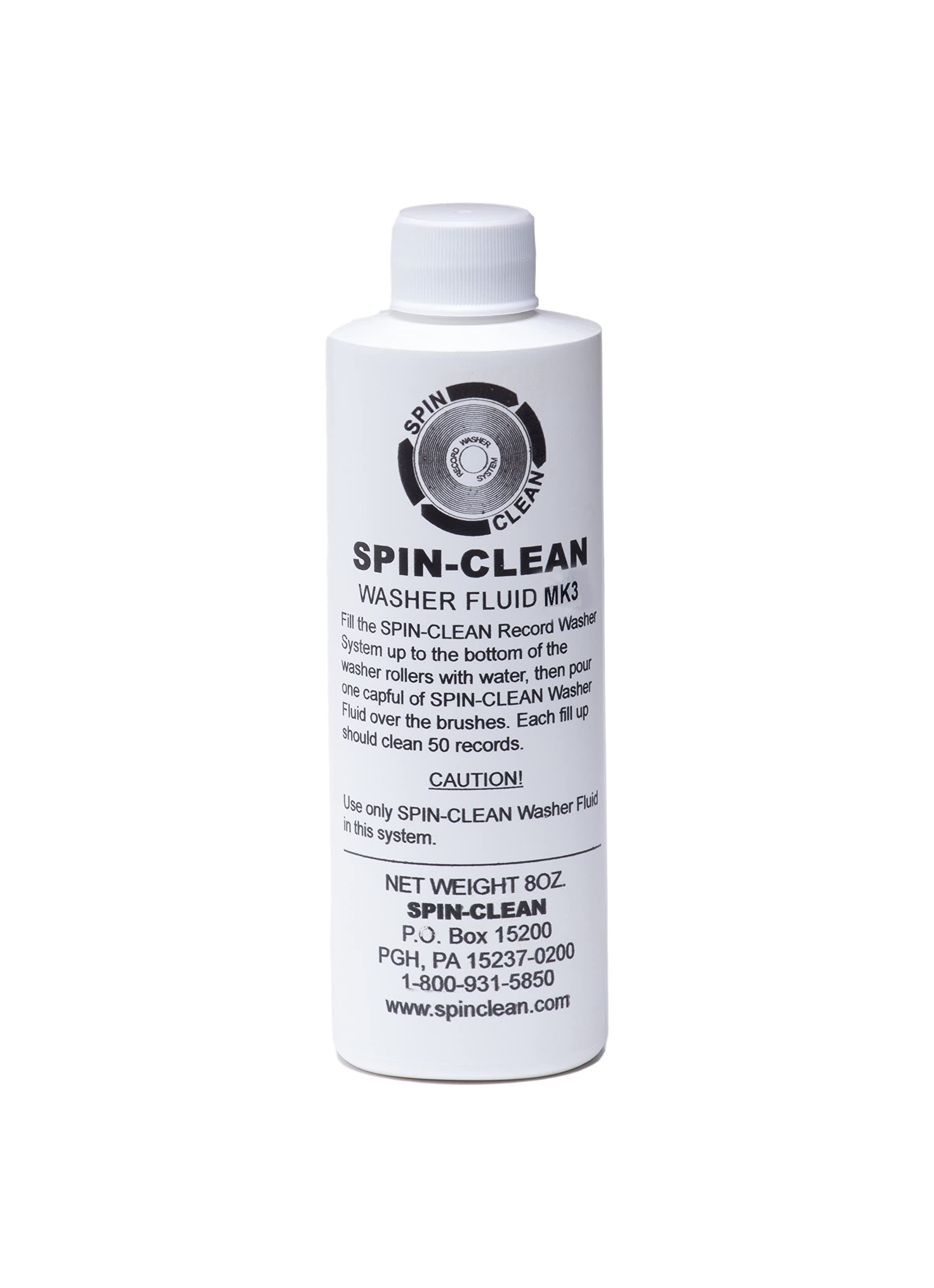 Spin-Clean Record Washer Fluid 8oz. | Alcohol-Free Record Cleaner Solution | Vinyl Record Cleaner Fluid