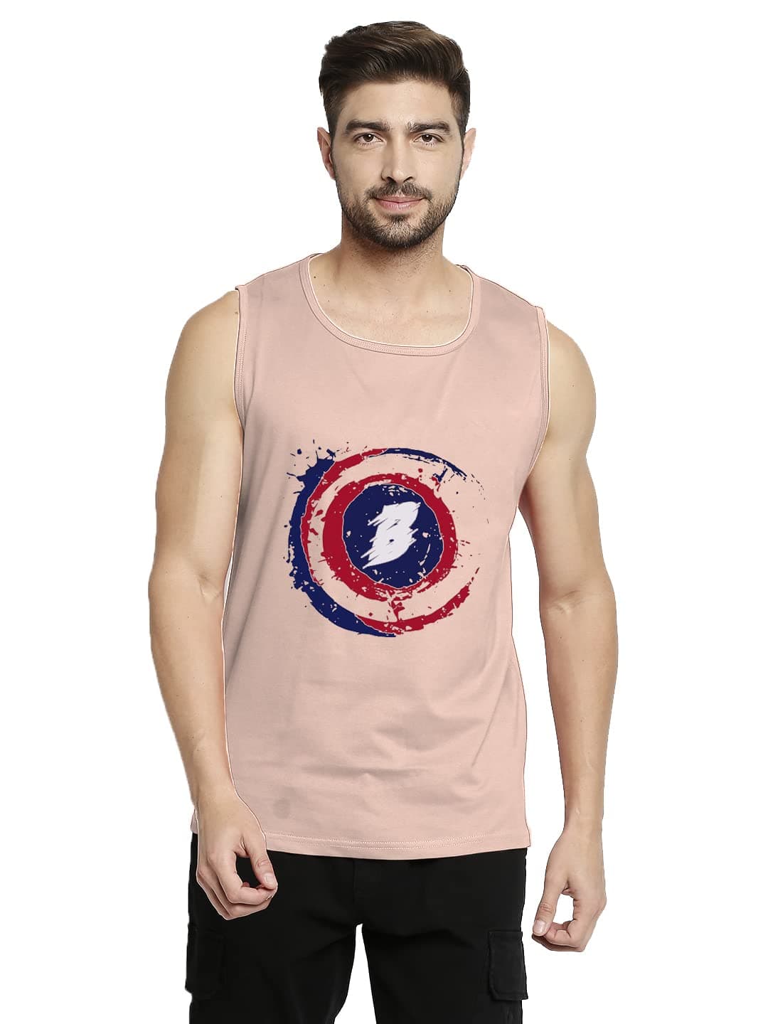 BLACKSMITH B Superhero Printed Sando for Men Track and Training Wear Tank Top for Men, Skin Friendly Gym Vest for Men - 100% Lab Tested Cotton Bio Washed for Ultra Softness