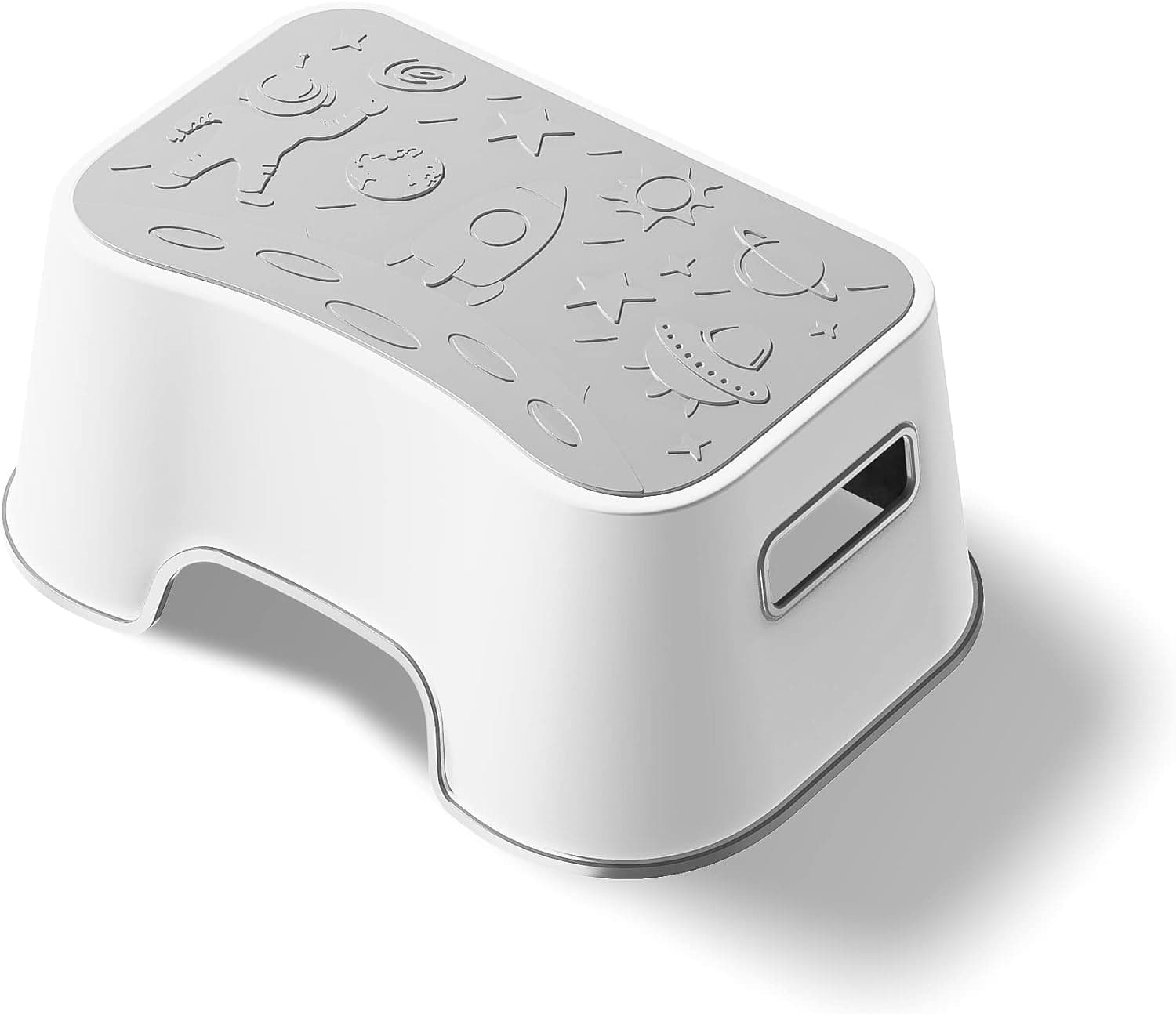 Ybaier Kids Step Stool, Non-Slip Design Toddler Step Stool, Lightweight Plastic Potty Step Stool, Bathroom Safety Bottom as Potty Training Stool