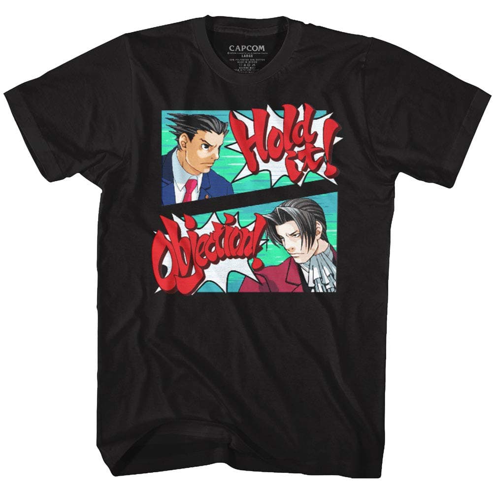 Ace Attorney 2001 Capcom Adventure Video Game Hold It Objection Adult Tshirt Tee