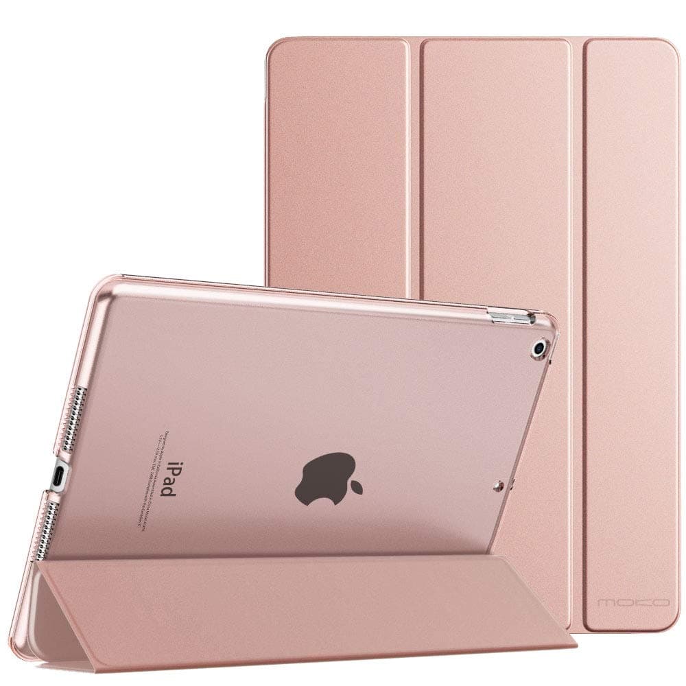 Case for iPad 10.2 iPad 9th Generation 2021/ iPad 8th Generation 2020/ iPad 7th Generation 2019, Slim Stand Hard Back Shell Smart Cover Case for iPad 10.2 inch, Auto Wake/Sleep, Rose Gold