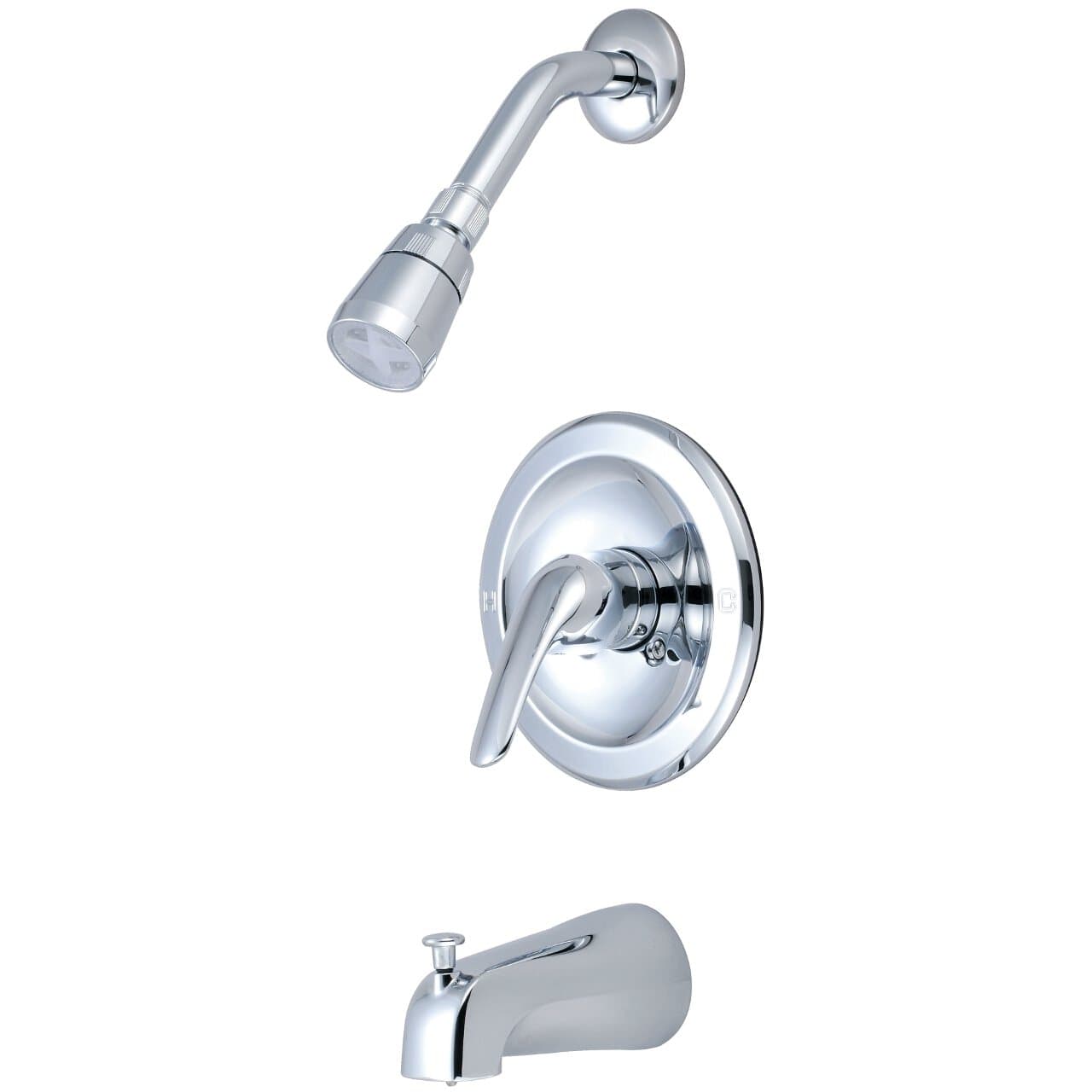 OlympiaFaucets P-2000 Single Handle Tub/Shower Set, Chrome Finish