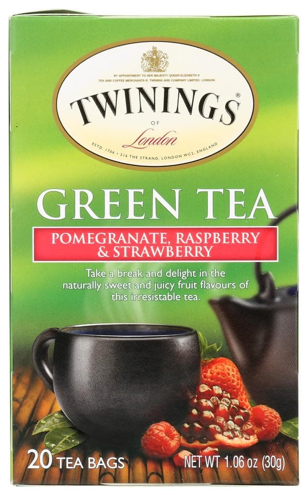 Green, Pomegranate, Raspberry, and Strawberry Bagged Tea, 80 Count (Pack of 4)