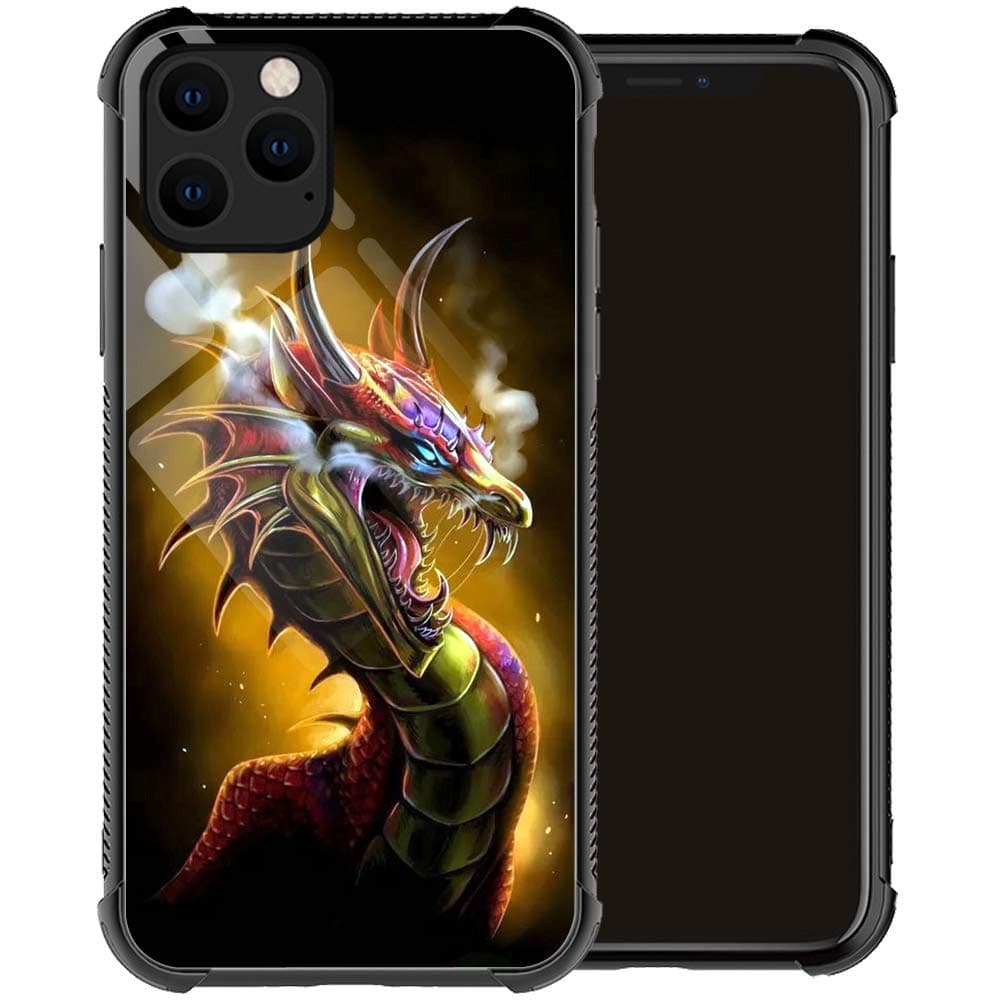 ZHEGAILIANCompatible with iPhone 12 Pro Max Case,Epic Dragon iPhone 12 Pro Max Cases for Men Boy,Drop Protection Cool Pattern with Soft TPU Bumper Case for Apple iPhone 12 Pro Max Case 6.7-inch