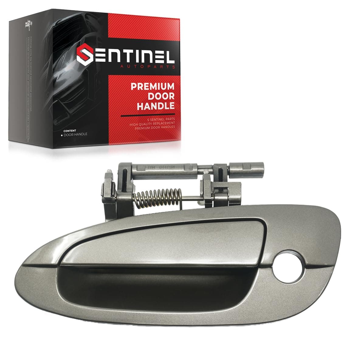 Outside Exterior Door Handle Front Left Driver Side KY2 Polished Pewter Metallic Compatible with 2002-2006 Nissan Altima Replaces # NI1310123, 80607-8J009