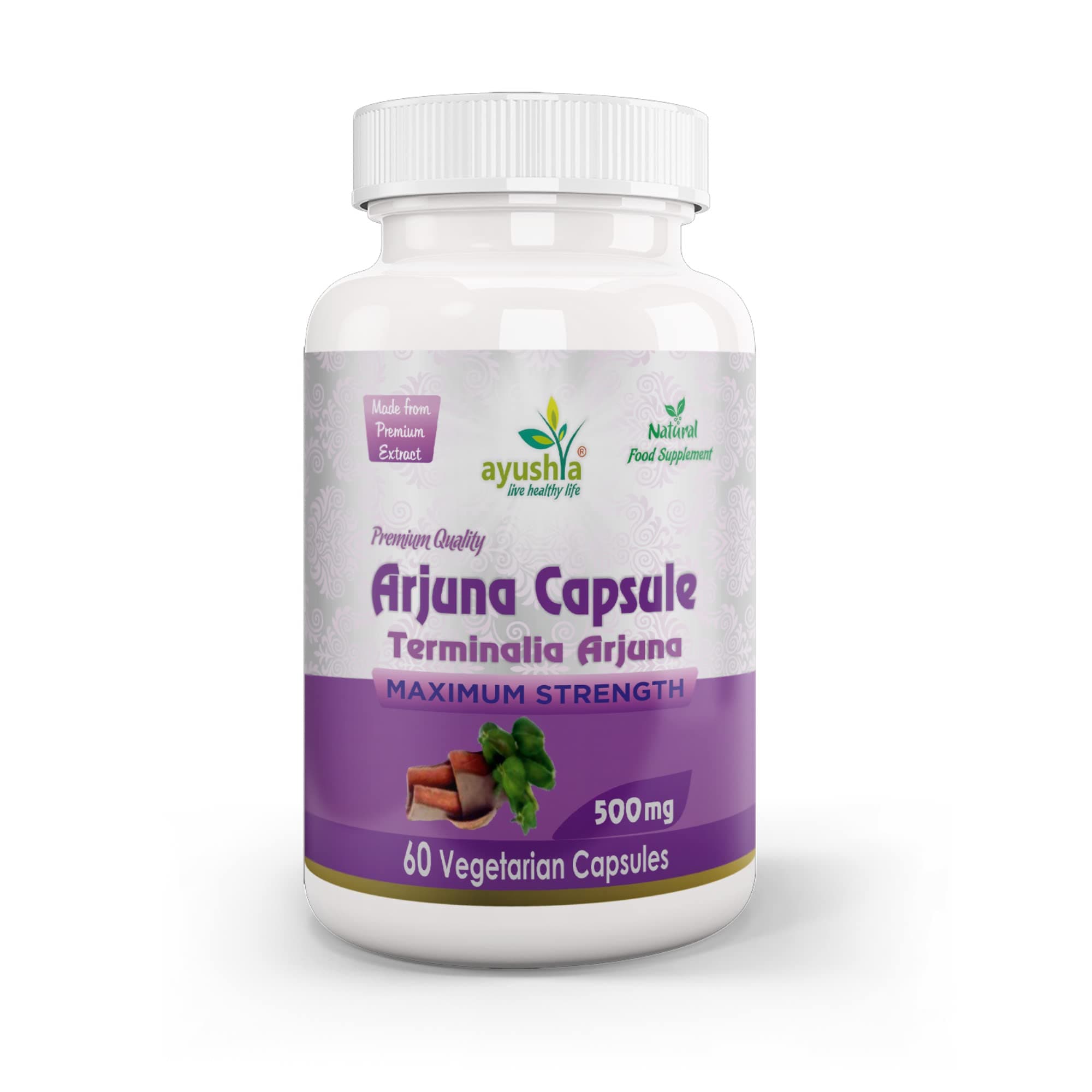 Ayushya Arjuna Capsule, 60 Capsules, Natural