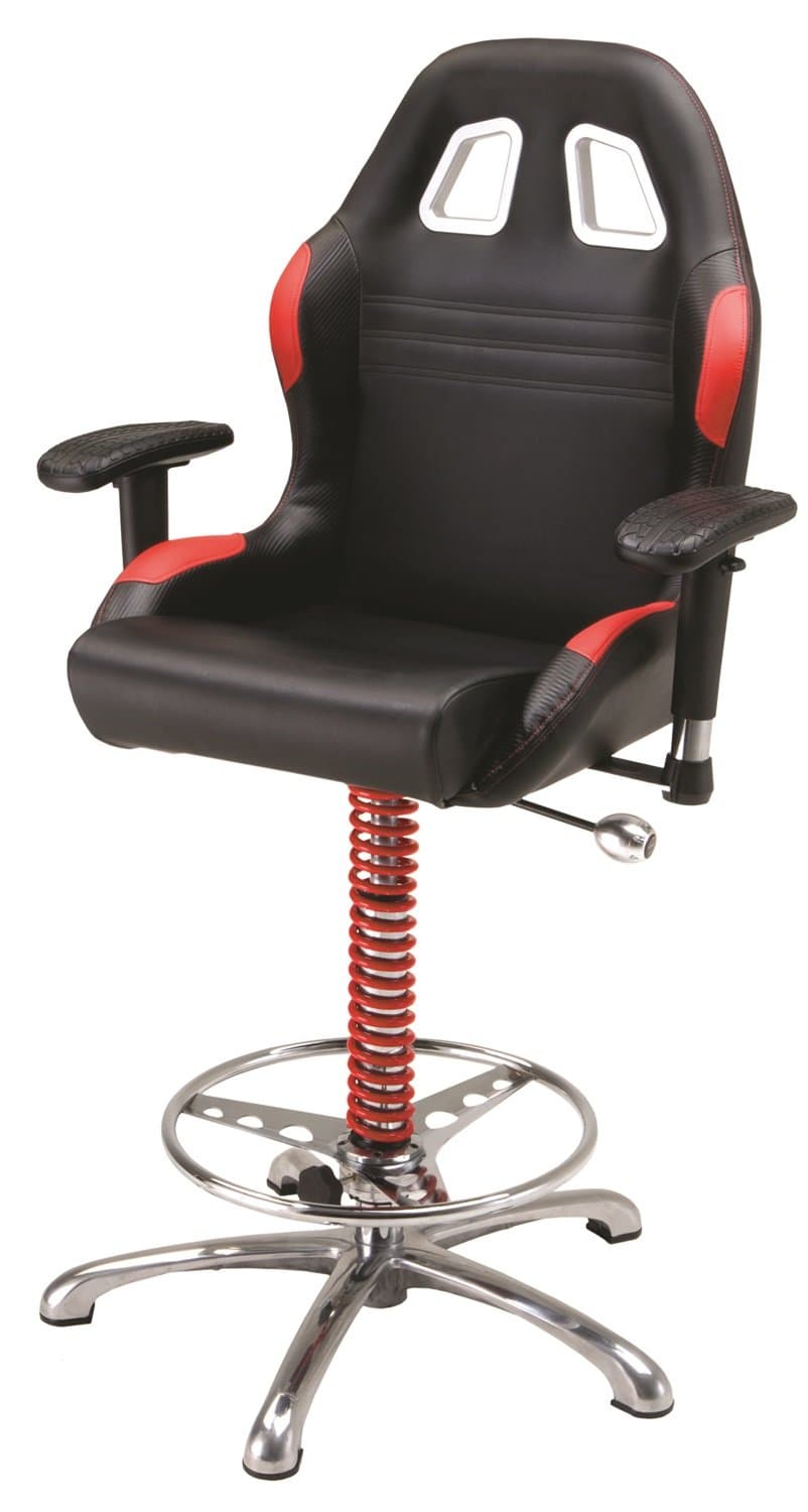 BC6000R Red Crew Chief Bar Chair