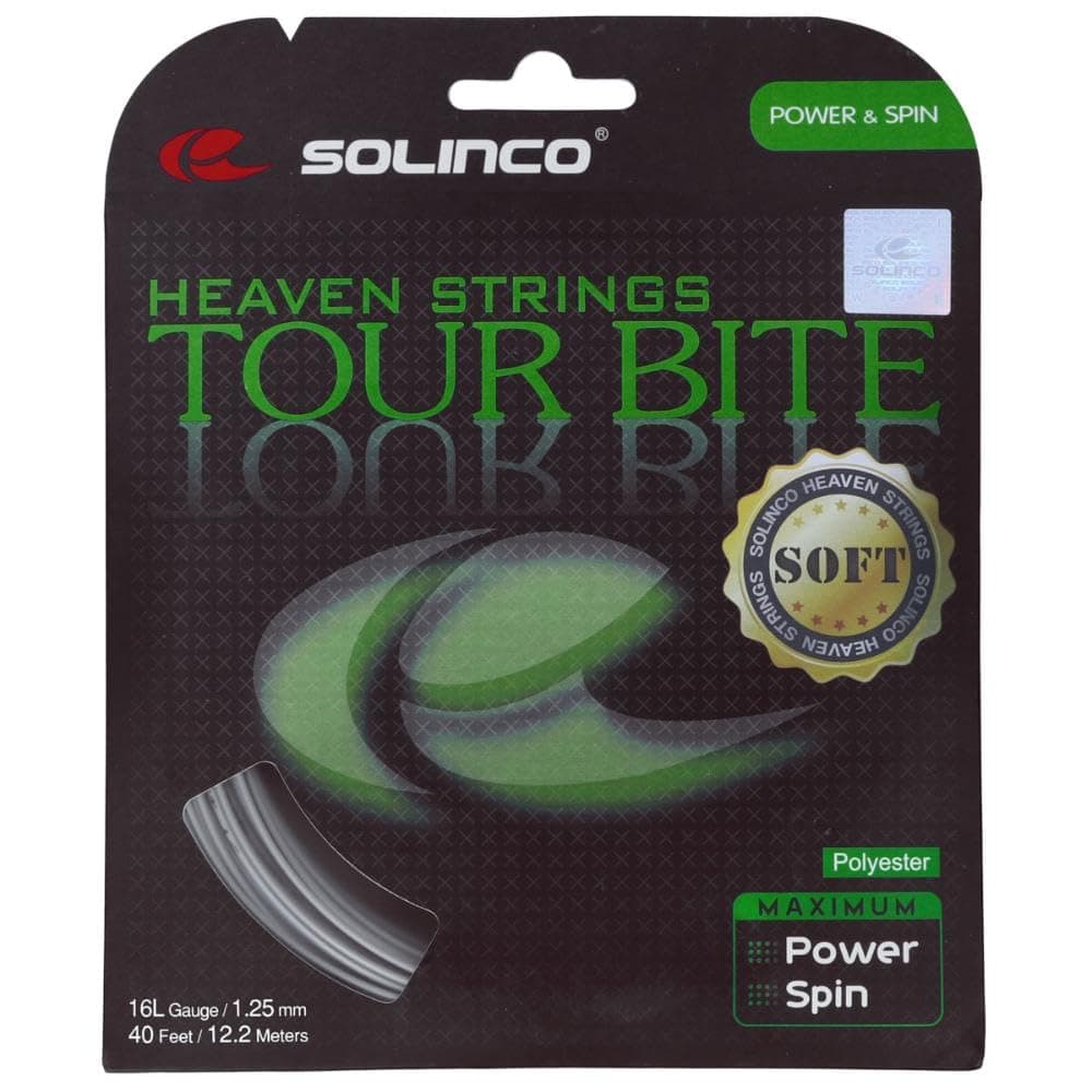 Solinco Tour Bite Soft (16L-1. 25mm) Tennis String (Silver)