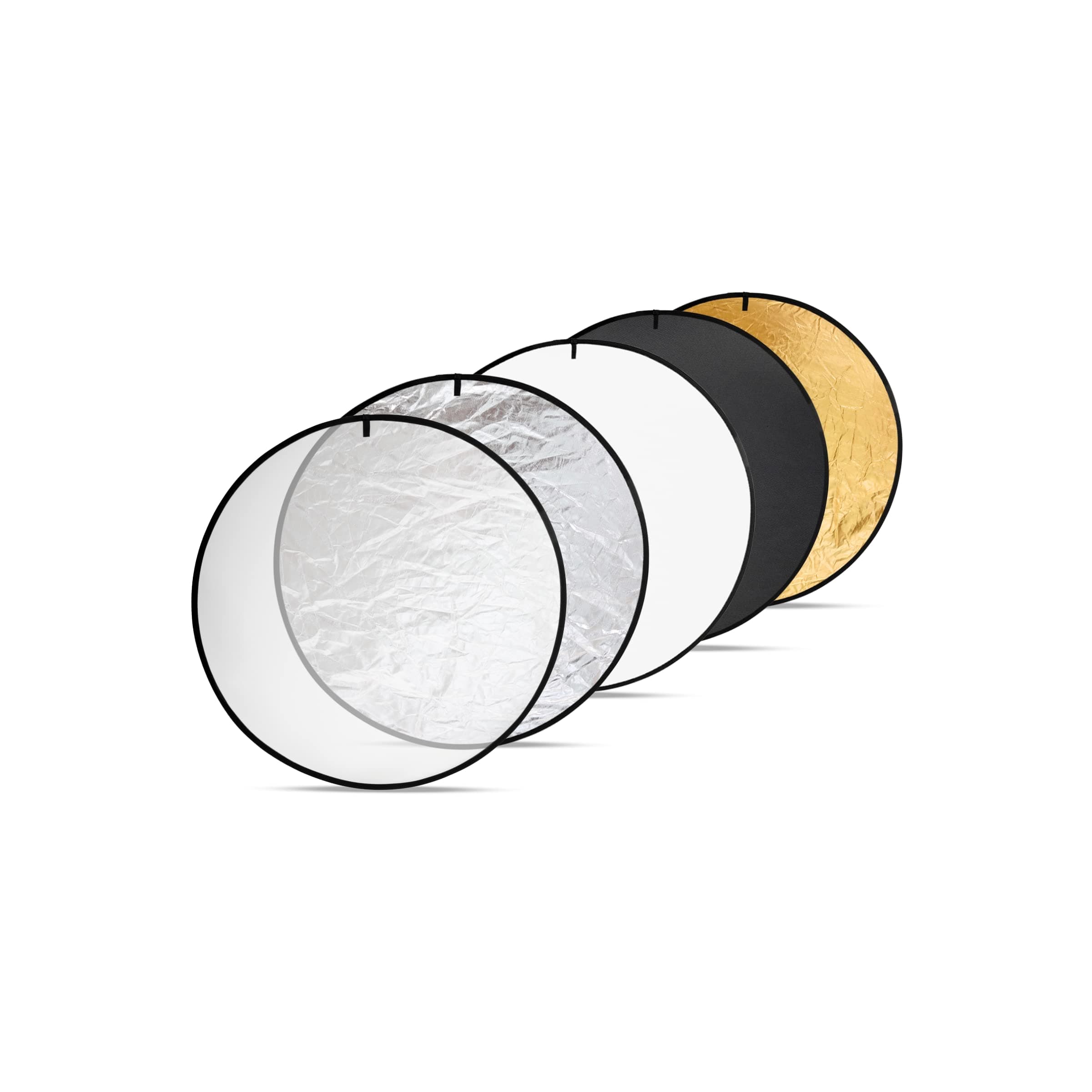 Digitek (DRB 5-1) Camera Reflector 45-inch /110 cm 5 in 1 Collapsible Multi-Disc Light with Bag - Translucent, Silver, Gold, White and Black for Studio Photography